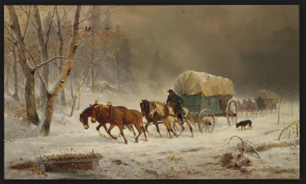William Hahn - Going Home (Pioneers Braving a Storm)